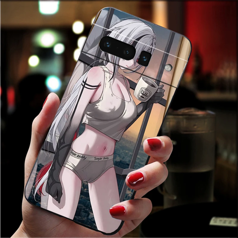 

Phone Case For Google Pixel 10 9 Pro XL 9A 8 7 6 Pro Pixel 8A 7A 6A Pixel 8 7 6 5 Anime kawaii girl Case