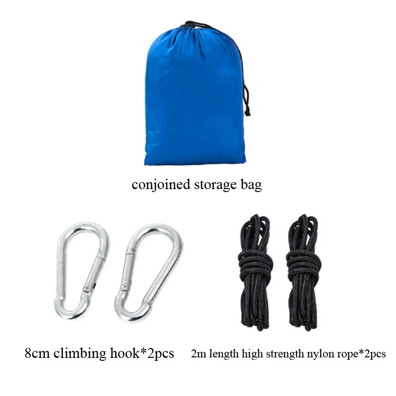 New Camping Hammock Portable Outdoor With Nylon Color Matching Hammock High Strength Parachute Fabric Hanging Bed