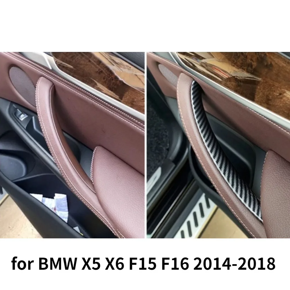 LHD F15 F16 Car Easy Install Interior Door Pull Handle Inner Armrest Panel Cover Replacement for BMW X5 X6 F15 F16 2014-2018
