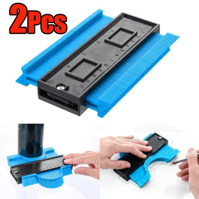 

Contour Gauge Profile Outline Tool for Woodworking Tiling Plastic Measuring Ruler Line Copier Ceramic Tile Cutting Template Tool