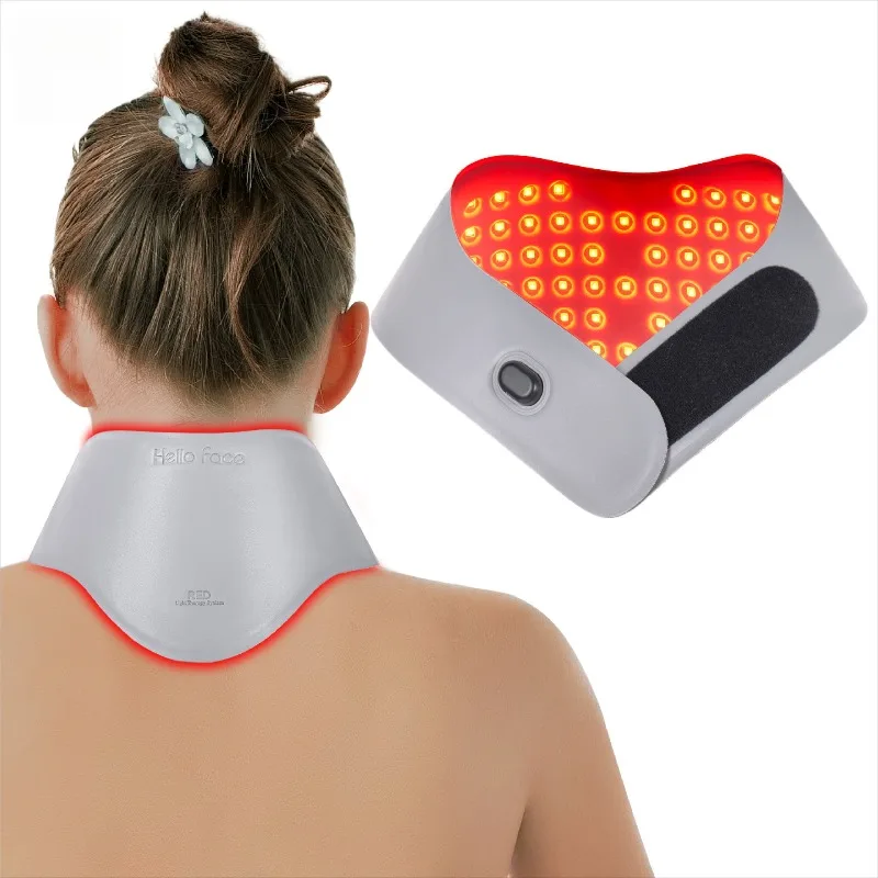 Portable Neck Cervical Massager Skin-Friendly Red Light Physiotherapy Shoulder Neck Massager Multifunctional Massage Machine