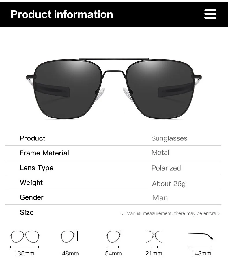 Retro Sonnenbrille Männer Metall Rahmen Polarisierte Objektiv Sonnenbrille Männliche Klassische Fahren Pilot Marke Design Anti-Glare Sonnenbrille UV400 – Detail 8