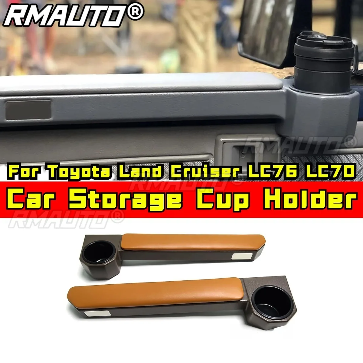 Car Storage Rack Mobile Phone Holder Cup Holder Storage Cup Holder For Toyota Land Cruiser LC76 LC70 Body Kit Car Accessories