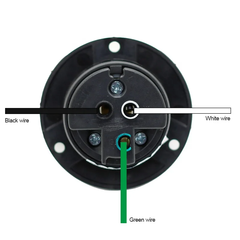 15 Amp 125 Volts Entrada de Alimentação Preto 3 Fios Nema 5-15 Lâmina Reta Flangeada RV Shore Tomada de Alimentação Receptáculo