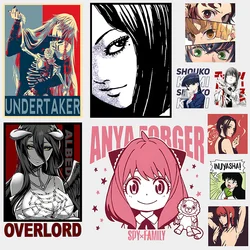 Iron Sticker For Clothing Cute Anime Girl T-shirt Women Patch DIY Kids Hoodie Jacket DTF Waterproof Heat Transfer Fashion