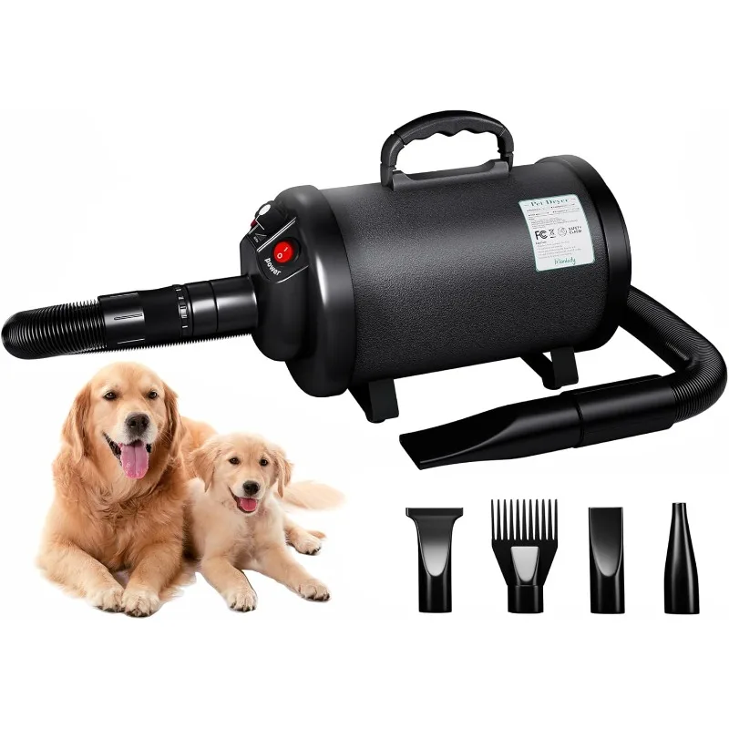 

Dog Dryer High Velocity Pet Hair Blower for Grooming, Blow 3200W/4.5HP for Large Dogs secadora para Perros with Stepless Adjusta