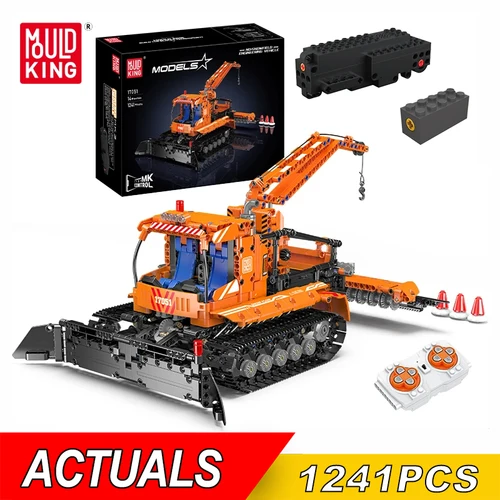 MOLD KING 기술 리모컨 설원 엔지니어링 트럭 빌딩 블록, DIY 자동차 모델 벽돌 장난감, 어린이 소년 선물, 17051