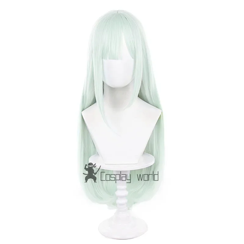 Pelucas de Cosplay de ANIME Mutsumi Wakaba, pelucas de disfraz de BanG Dream de 75cm de largo para mujer, pelo sintético verde claro resistente al calor + gorro de peluca