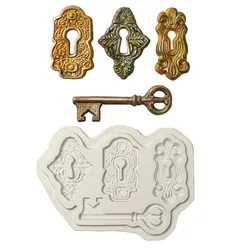 Key Lock Core Silicone Mold DIY Party Cake Decorating Tools Candy Chocolate Gumpaste Moulds