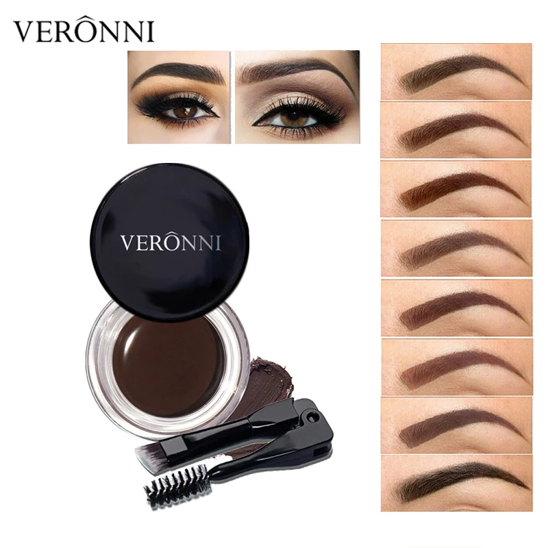 VERONNI Eyebrow Gel 8-color Quick Dry Natural Wild Eyebrow Durable Waterproof Eyebrow Paint Make-up for Women Cosmetics