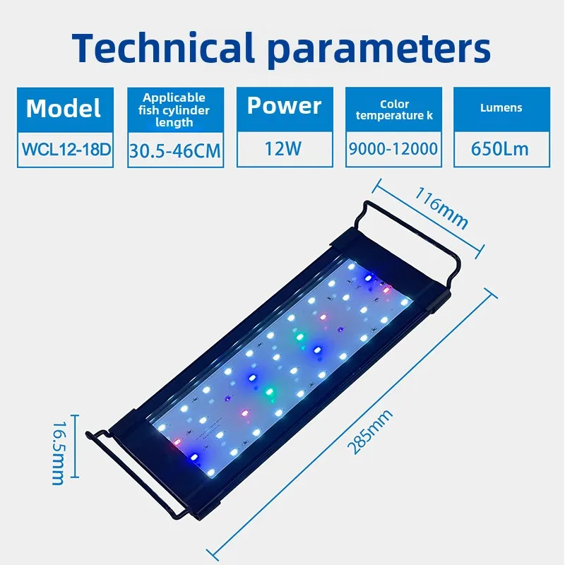 Full Spectrum LED Aquatic Light Timed Dimming Fish Tank Light Aquarium Fish Tank Lighting Waterproof Explosive Algae Supplies - Image 4