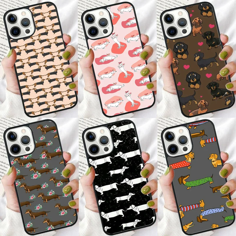 Dachshund Teckel Dackel Dog phone Case Cover For iPhone 16 15 14 Plus XR XS For apple 16 11 12 13 mini Pro Max coque