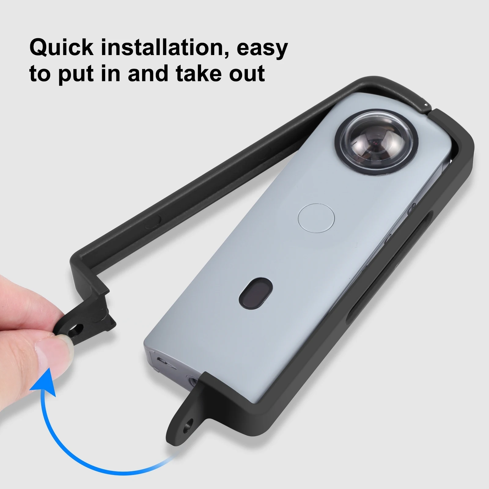 PULUZ ABS Plastic Protective Frame For Ricoh Theta SC2 Case Mounting Bracket With Cold Shoe Panoramic Camera Accessories