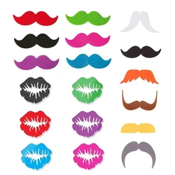 Wine Glass Markers Set of 18 Lips Beard Silicone Drink Glass Tags Identification Cup Labels Signs for Party Bar Dropship
