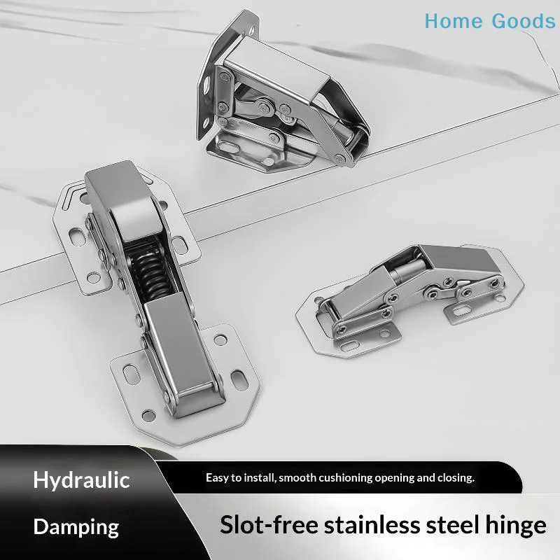 2Pcs Stainless Concealed Kitchen Cabinet Hinges Camper Car Door Support frog hinge Furniture Hardware Supplies Hidden Hinges