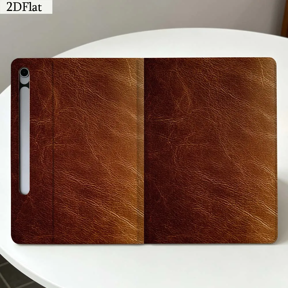 Brown Vintage Texture For Samsung Galaxy Tab S11 S10 S9 S8 S7 S6 A11 A10.1 A9 A8 A7 Ultra FE Plus Soft Tablet Case Gift