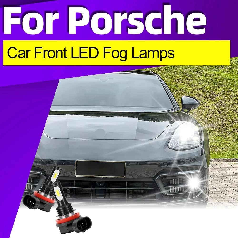 

2x Auto LED Fog Lights Bulbs For Porsche 911 997 Boxster 987 2004 2005-2012 Car Lamps H8 H11 High Quality 3570 CSP Accessories