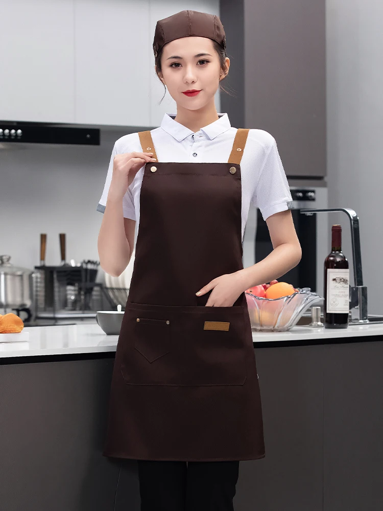 케이터링 작업복 세트 레스토랑 주방 앞치마 요리 모자 바베큐 베이킹 밀크티 카페 뷰티 네일 스튜디오 유니폼 가정용