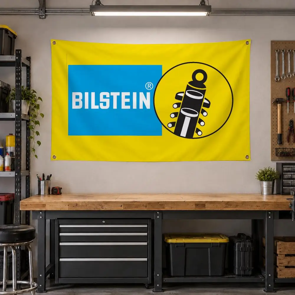 Bilstein Suspension Racing Tuning Flags Personalized Banner Flag Room Dorm Camping Picnic Garage Bar Outdoor Wall Decor