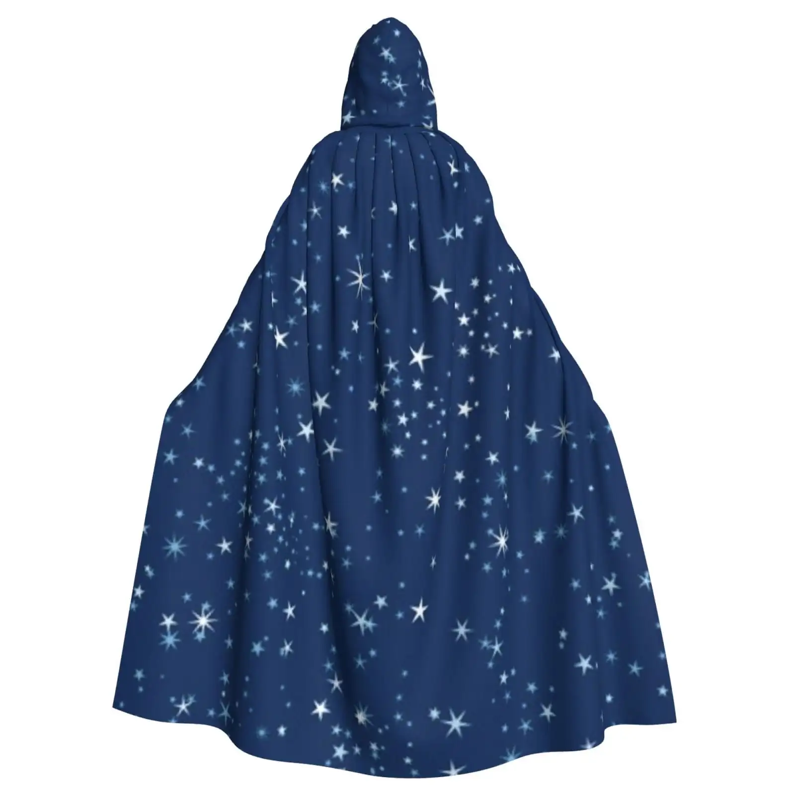 

Unisex Hooded Cloak Adult Lightweight Overcoat Night Sky And Stars Cloak For Halloween Cosplay Costumes