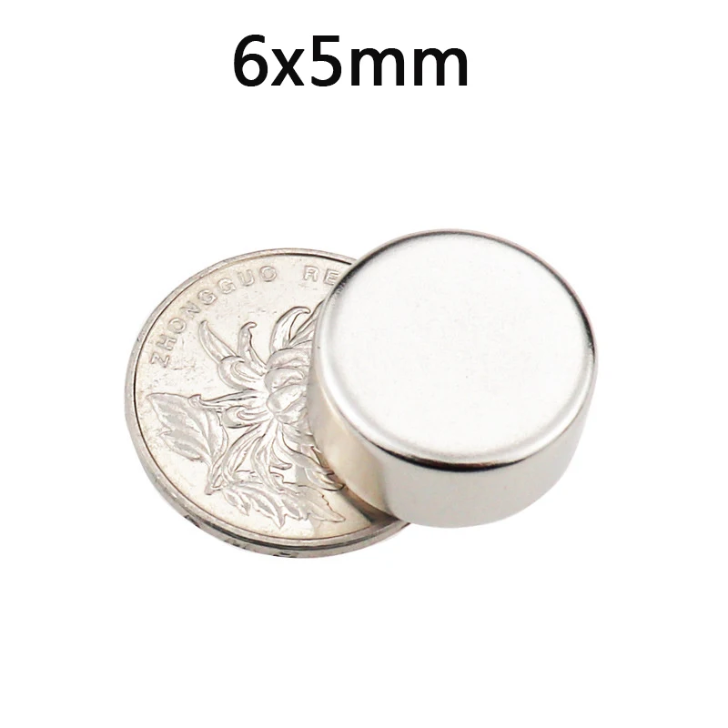 20~500PCS  6x5mm Rare Earth Neodymium Magnets 6mm x 5mm Super Powerful Strong Magnets 6*5mm Small Round Magnets