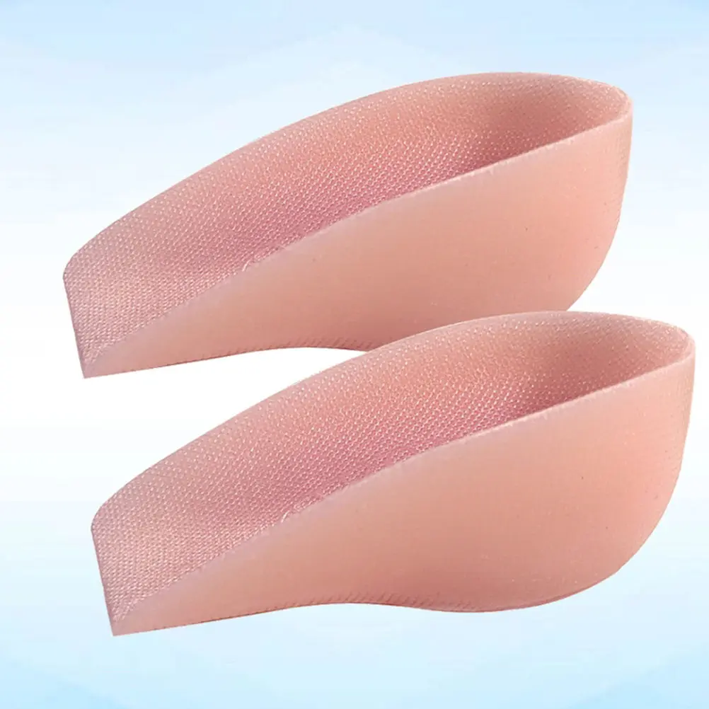 1Pair Invisible Inner Heightening Insoles Translucent Silicone Shoes Pads Unisex Non-Slip Absorbent Breathable Deodorant Heel