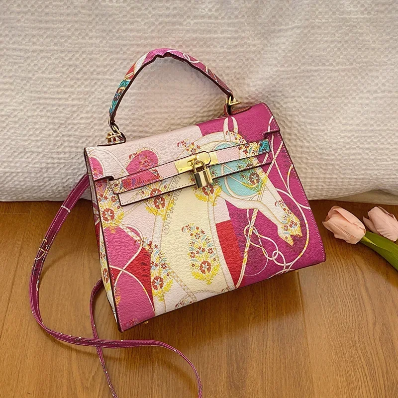 

025 Kelly - Edge Graffiti Tote - Women's Convertible Shoulder/Crossbody/Handheldb, Waterproof & Street - Luxe for Day to Club