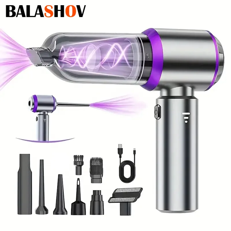 Moteur sans fil sans brosse d'aspirateur sans brosse 30000PA |   Ordinateur portable |   4 en 1 |   Convient aux voitures, maisons, bureaux et au camping