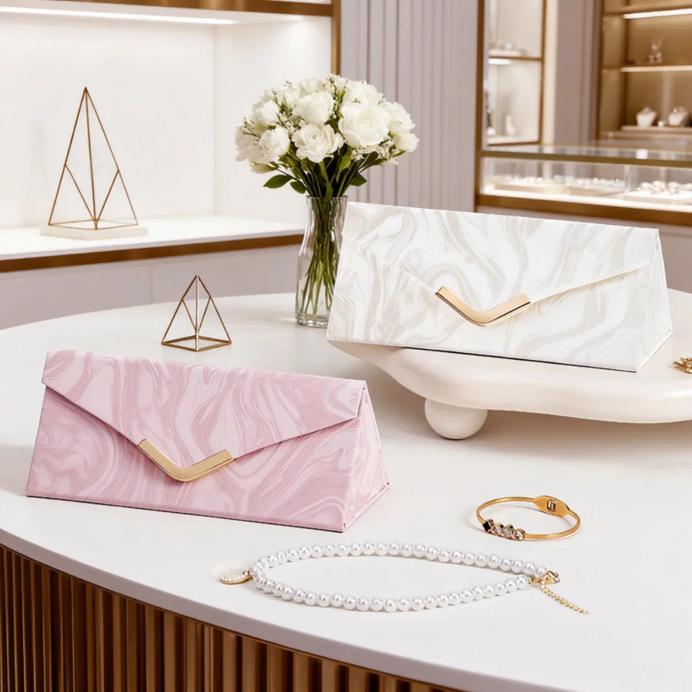 

Folding Jewelry Storage Box Necklace Hand Ring Chain Earrings Storage Packaging High Quality Large Capacity Jewelry Storage