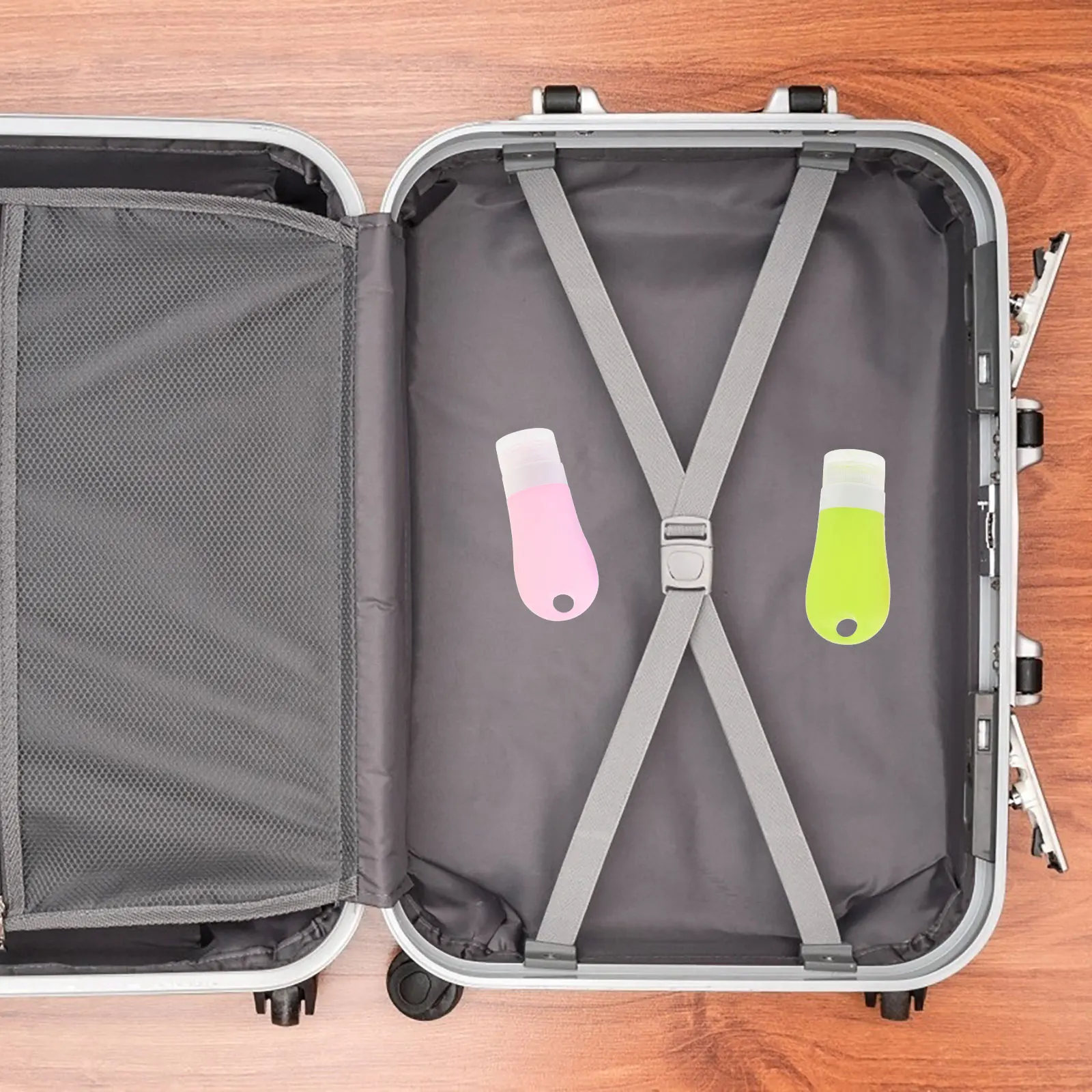 

4pcs Empty Silicone Bottles Set Refillable Travel Emulsion Dispense Shampoo Bottle Home Bathroom Hotel Lotion Storage