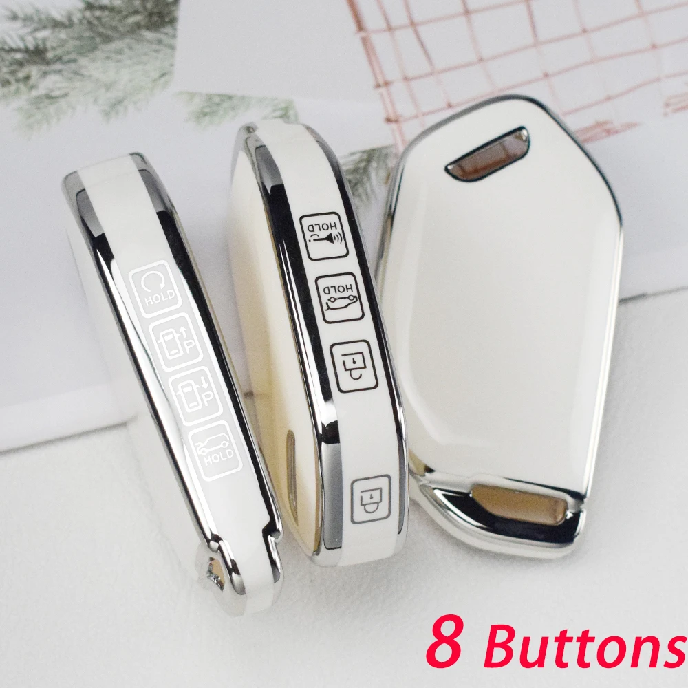 For Kia Sorento Morning Ev9 for Kia Picanto Ev9 2024 TPU Car Key Case Cover Potector Shell Fob Holder Accessories