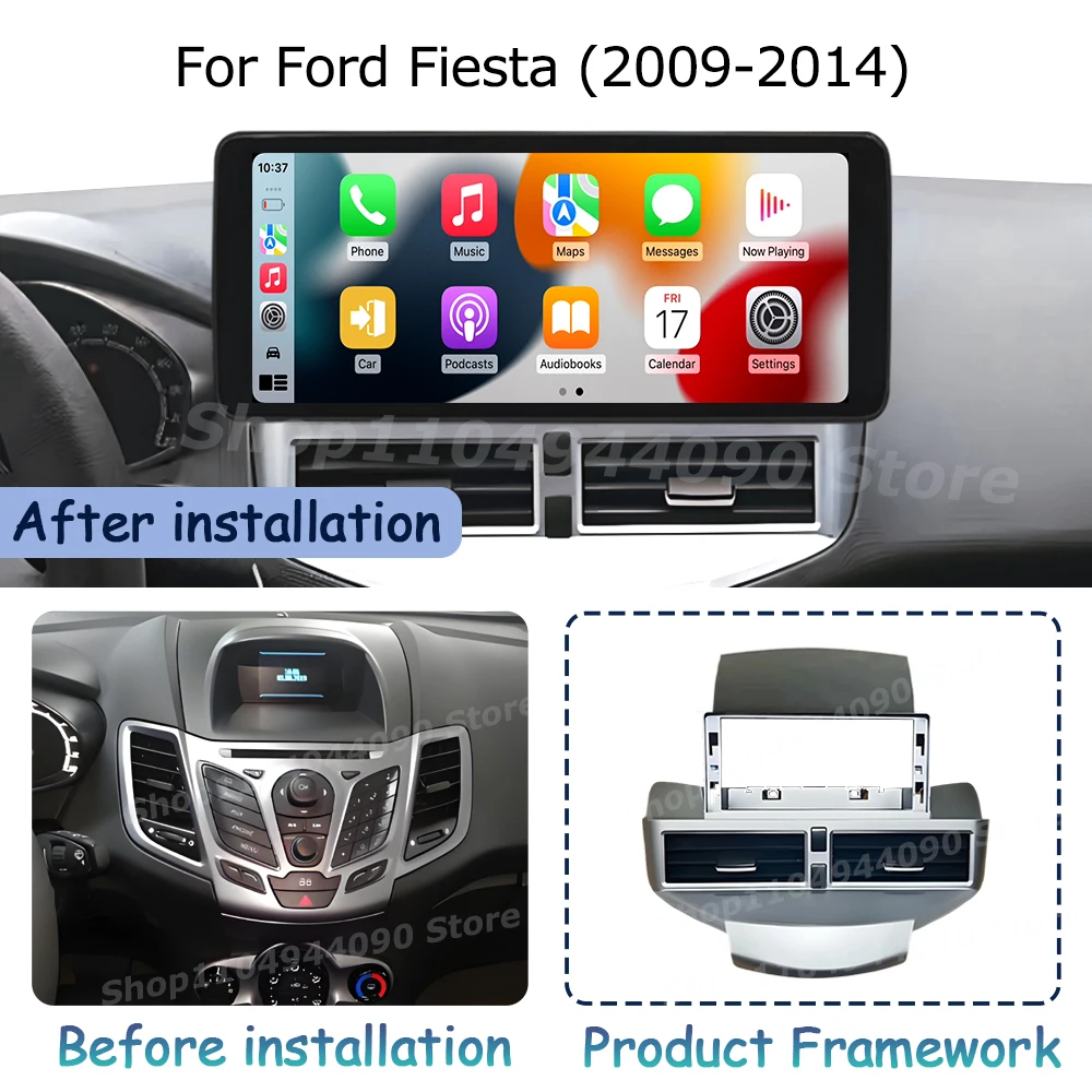 

Car Accessories Display Screen for Ford Fiesta 2009 - 2014 Multimedia Radio Player GPS Navi WiFi Wireless Carplay Android Auto