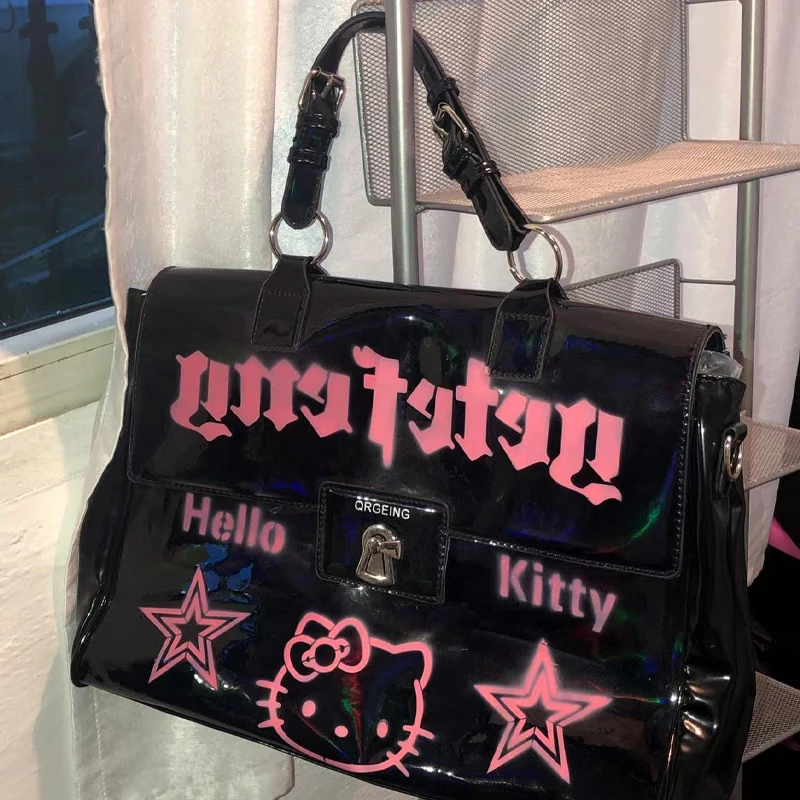 Kawaii Sanrio Hello Kitty borsa portatile Mini borsa da sella borsa a tracolla borsa a tracolla ad alta capacità regalo per ragazze dei cartoni