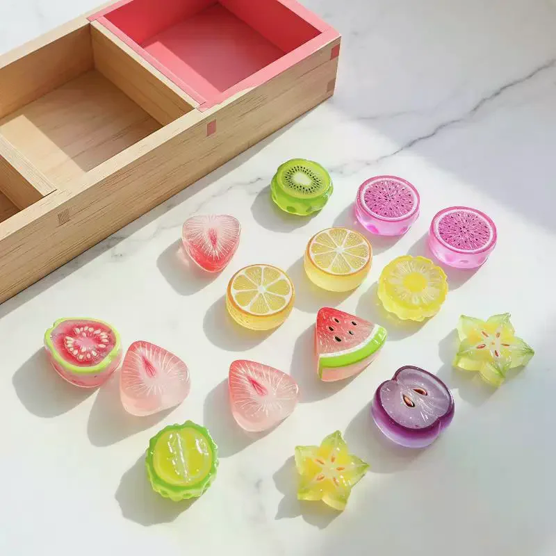 10pcs Mini Kawaii Cute Watermelon Fruit Flat Back Cabochons Scrapbook Diy Party Hairpin Accessories Home Decoration Craft