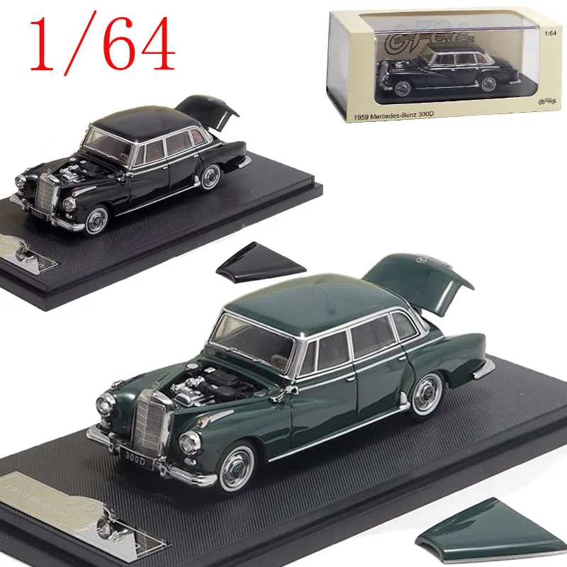 

GFCC Литой под давлением масштаб 1/64 Mercedes-Benz 300D 1959 г. ‌ ‌ Двухцветная музейная коллекция, модель автомобиля из сплава, игрушки для мальчиков, подарок