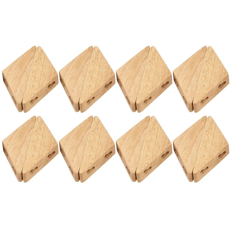 

Hot 16Pcs Natural Wood Clothes Hanger Wall Mounted Coat Hook Key Holder Hat Scarf Handbag Storage Hanger Bathroom Rack