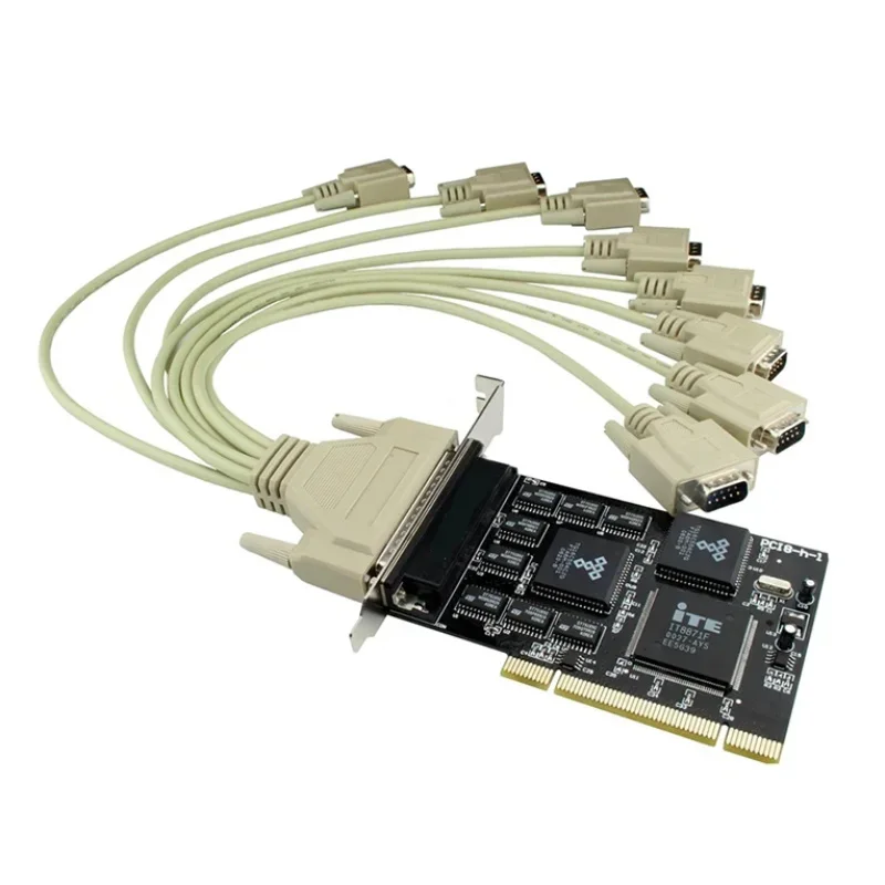 RS232 8 Serial Port COM Printer Parallel Port LPT To PCI Adapter Converter Transfer Expansion Card ITE8871/PCI188S Chip