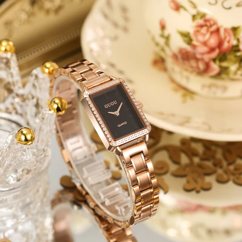 

2026 New Women's WatchSimple and Elegantwith a Thin StrapSmall Square Dialand Stainless Steel Band Nordic Style Women's Watch