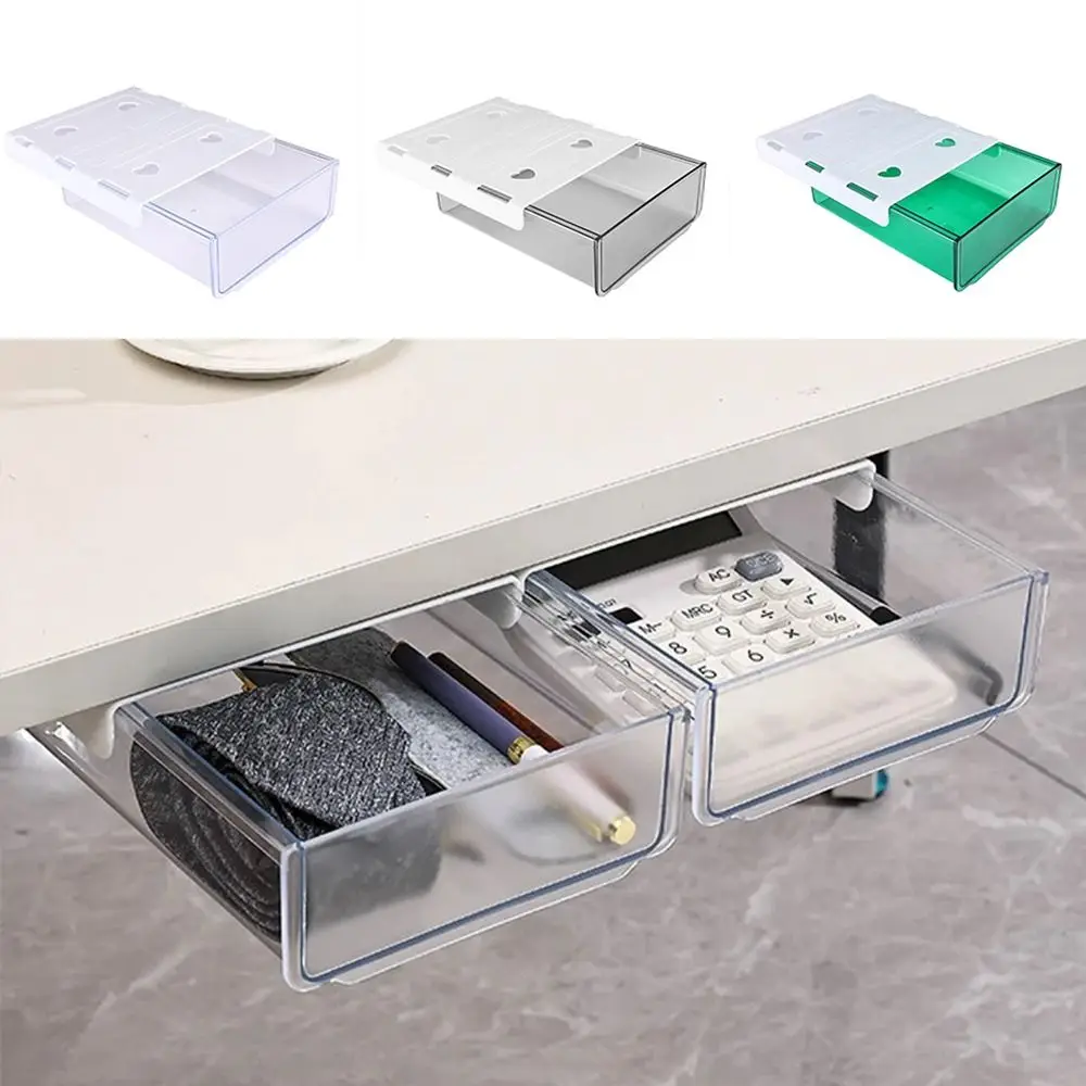 No-Punch Drawer Storage Box New  Miscellaneous Storage Drawer Organizer Undertable Drawer Tray Under Desk Drawer Office