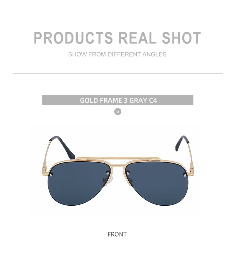 Steampunk Oval Pilot Sonnenbrille Männer 2025, Luxus Marke Vintage Doppel Strahl Sonnenbrille Für Männliche Trendy Punk Metall Rahmen Brillen – Detail 13