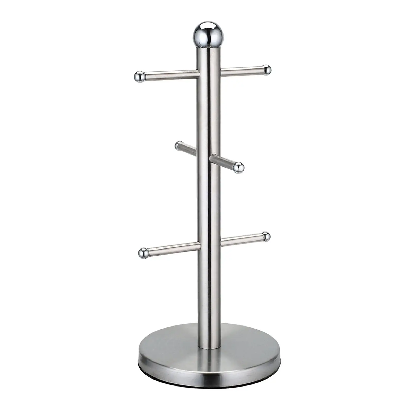 6 Hooks Mug Tree Stainless Steel Diversified Drying Sturdy Coffee Cup Holder for Tea Cup Kitchen Coffee Counter Bar Coffee Mugs