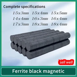 Magneti rotondi neri forti Dia 14mm 15mm 16mm 17mm 18mm magnete ordinario in Ferrite Y30 magneti per frigorifero a disco nero