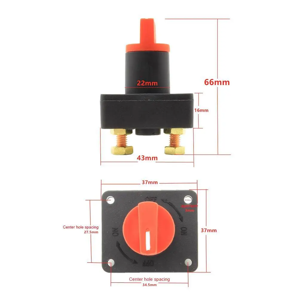 Battery Disconnect Switch 12V 24V Universal Auto Car Battery Isolator Disconnector Cut Off Kill Switch For VR Camper Boat