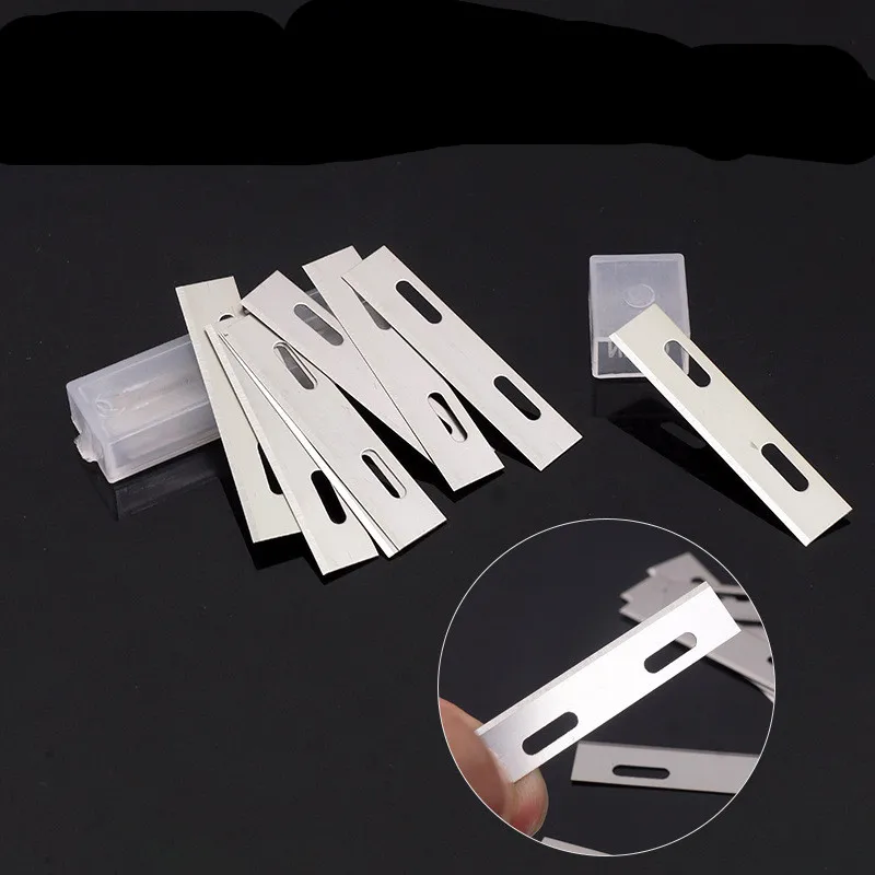 3/10Pcs Stainless Steel Replacement Blades For DIY Leather Craft Skiver Safety Strander Lace Maker Tool