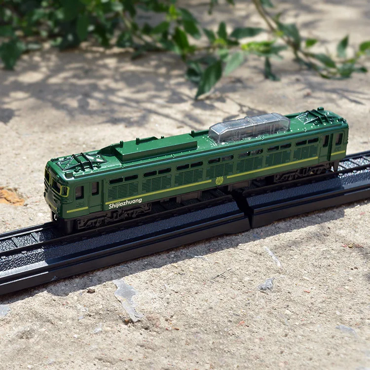 سبيكة خمر الأخضر قذيفة البخار قاطرة نموذج عالية السرعة قطار محاكاة لعبة معدنية للأطفال بناء لعبة البناء #5