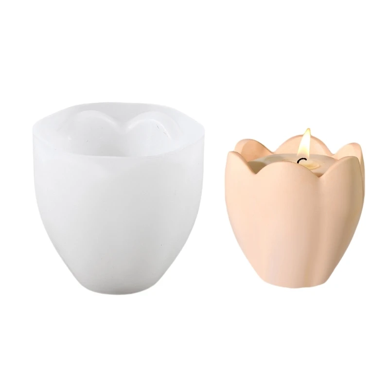 Multipurpose Flower Shaped Silicone Mold Artistic Silicone Mould for Flower Shaped and Plaster Holders
