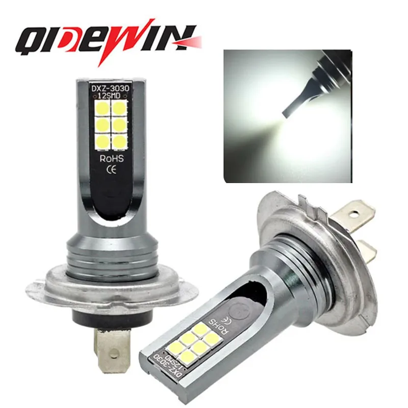 2PC H7 LED Headlight Bulb Beam Kit 12V-24V 55w High Power LED Car Light Headlamp 6000K Auto Headlight Bulbs DRL white