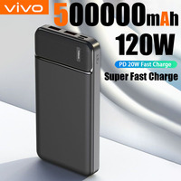 VIVO 50000mAh PowerBank Portable 120W Super Fast Charger External Battery PoverBank High Capacity PowerBank For iPhone Samsung