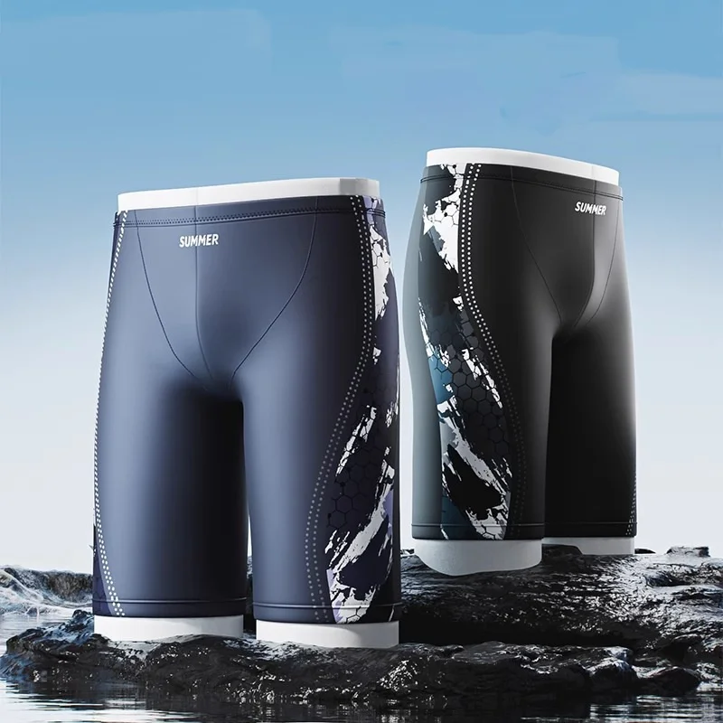 

Men One Piece Professional WaterProof Outdoor Sports Beach Surfing Swim Shorts Sun Protect Quick-Dry Bathing Trunks Board Briefs