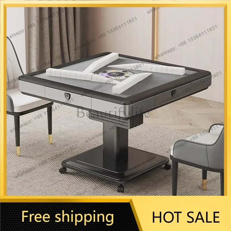 PG Minimalist Design Mahjong Table Roller Coaster-Style Dealing Automatic Board Game Silent Mahjong Dining Table Furniture FYM